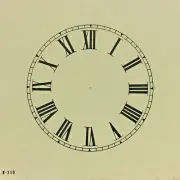 Antique Replacement 3 1/2" Paper Clock Dial With Roman Numeral