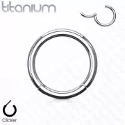 14G G23 Implant Grade Titanium Hinged Clicker Nose Ring Septum Hoop Nipplerings
