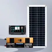 10000W Power Inverter Solar Generator With 200W Solar Panel Home Complete Kit9t