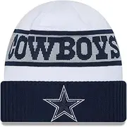 New Era Dallas Cowboys NFL Unisex-Adult Sideline Tech Cuffed Knit Cold Weather Beanie Hat Team Colors, Team Colors, One Size