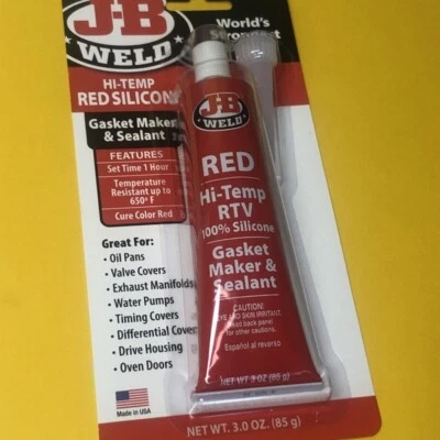 J-B Weld 31314 Silicon RTV Gasket maker + sealant Hi Temp Red 85 g