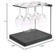 KOHLER Folding Wine Glass Drying Rack - Wine Glass Collapsible Organizer Stand