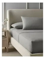 [Heritage] Cotton Flannelette Sheet Set in Silver
