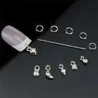 13PCS Metal Rhinestone Piercing Dangle Drill Nail Art Piercing Manicure T#dd