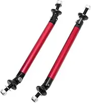 2X Adjustable Universal Front Rear Bumper Lip Splitter Strut Brace Support Bar Exterior Auto Bumper Lip Splitter Rob Bumpers (Color : 19cm Red)