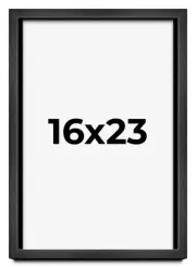 16x23 Shadow Box Frame Grey Charcoal Black | 0.875 Inches Deep | Solid Wood Shad