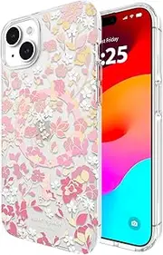 Kate Spade New York iPhone 15 Plus Case, Compatible with MagSafe - Flowerbed Pink Ombre