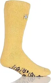 [HEAT HOLDERS] Minions Original Slipper Socks with Gripper Sole (Kids Sizes) Yellow