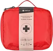 Forclaz Decathlon 100 First-Aid Kit, Bright Red, Unique Size (41-Pieces)