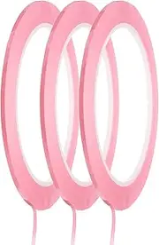uxcell Whiteboard Tape 2mm Self Adhesive Graphic Chart Line Tape 66 Meters Grid Marking Stickers for Pinstripe Dry Erase Board Scrapbooking DIY Art Crafts, Pink, Pack of 3