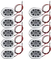 VGOL 10Pcs 8 Ohm 1W Magnetic Speakers Replacement Mini Metal Speakers Mini DIY Magnetic Speaker Replacement Loudspeaker 20x14mm/ 0.78x0.55inch