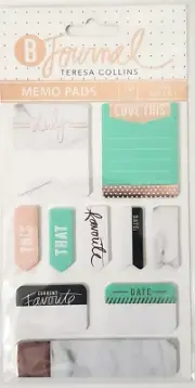 Teresa Collins B JOURNAL Mini MEMO PADS with FOIL ACCENT - 10 pads
