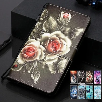 Wallet Case For Samsung S25 S24 S23 S22 S21 S20 FE Ultra Plus Pattern Cover
