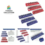 Magnetic Socket Organizer Set, 6-Piece Socket Holder Set Includes 1/4", 3/8",...