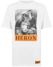 HERON PRESTON OS HERON BW LOGO TEE MEN T-SHIRT HMAA026C99JER0010110