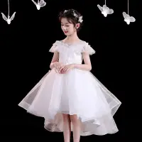 在飛比找蝦皮購物優惠-兒童燕尾裙 高級 花仙子拖尾晚禮服 小女孩婚禮 公主裙 造型