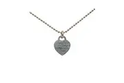 Pre Loved Tiffany Heart Ball Chain Necklace in Sterling Silver