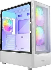 Antec NX410 NX Series ATX ARGB Mid Tower Gaming Case with Tempered Glass Side Panel, White