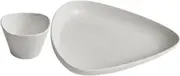 Ciieeo Porcelain Dinnerware Salad Plate Cup Elegant Salad Bowl Delicate Food Plate Kitchen Porcelain Tray Multi-use Plate Set