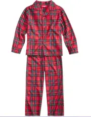 FAMILY PAJAMAS Little Kids' 2-Piece Brinkley Plaid Pajama Set XS X-Small (4/5)