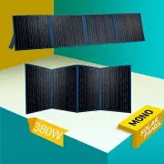 12V 380W Mono Folding Solar Panel Kit Blanket Flexible Solar Mat USB Controller
