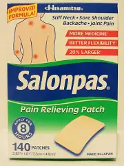 Salonpas Pain Relieving Patch 140 Patch Pack of 1Pack 140 Patches Total