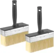 2PCS Deck Stain Brush for Wood,6" Brushes Staining Applicator for Applying St...