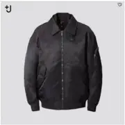 Uniqlo +J Jil Sander Down Oversized Ribbed Blouson Bomber - Black - Size Small S