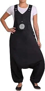 [virblatt] Women's Dungarees & Jumpsuit Men's Goa Unisex Hippie Jumpsuit Harem Trousers Maternity Dungarees