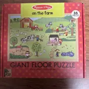 Melissa & Doug 35 Piece Giant Floor Puzzle: On the Farm 36"x24" NiP