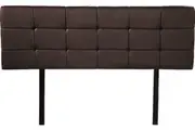 PU Leather Double Bed Deluxe Headboard Bedhead - Brown