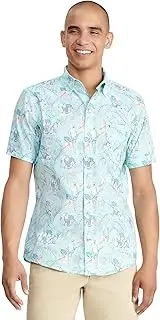 [IZOD] Men's Saltwater Dockside Short Sleeve Button Down Shirt