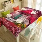 Mushroom House 3D Tablecloth Table cover Cloth Rectangle Wedding Party Banquet