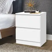 Alfordson Bedside Table Nightstand Storage Cabinet Side End Table White