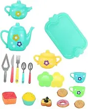 HOMOBABE 1set Adorable Boy Girl Toy Tea Set Realistic Tea Pretend Play Smooth Safe and Kitchenware Imagination Creativity for Boys and Girls