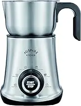 AUSPURE Milk Frother Advanced Electric, Milk Foam Maker, Thin & Tick, Hot & Cold, 6-Modes for Coffee Latte, Cappuccino, Hot Chocolates, Hot Milk Tea, Best Kitchen Tools, Whisk & Milk Jug (Renewed)