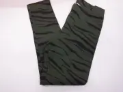 GIRLS SIZE MEDIUM 8 SO BRAND GREEN ZEBRA LEGGINGS PANTS NEW #21975
