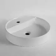 450*450*110mm Gloss White Ceramic Round Above Counter Basin