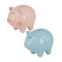 在飛比找蝦皮商城優惠-【YU Living】陶瓷小豬存錢筒 撲滿 (大/小尺寸,2