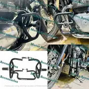 Engine Guard & Slider Fit For Royal Enfield Continental GT Interceptor 650 Black