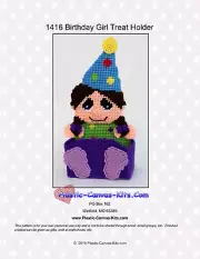 Birthday Girl Treat Holder-Plastic Canvas Pattern or Kit