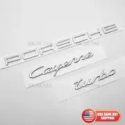 Chrome Look Cayenne Turbo Letters Rear Badge Emblem Deck Lid 958-559-675-01
