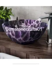 Amethyst stone round sink , hand wash basin sink for kitchen & bathroom decor