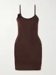 [Maygel Coronel] Maygel Coronel - Jacinto Stretch-jersey Mini Dress - Brown - Extended Extended Brown