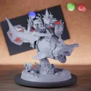 Shark Rider Miniature Sea Triton Fighter Mini Dungeons and Dragons DnD 5e TTRPG