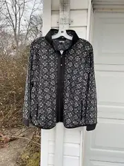 NWT Talbots Soft & Cozy Black White Snowflakes Jacket With Pockets 3X 22W 24W