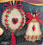 Sulyn CRYSTALLINE SET Bell Ball Sequin Bead Christmas Ornament Craft Kit Boxed
