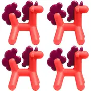 4PK Boon Prance Silicone Teether Baby/Newborn Teething Toy Unicorn 0m+ Pink/PP