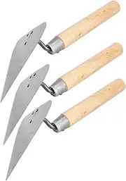ARTIBETTER Brick Trowel Wooden Handle 3pcs Set Triangle Concrete Trowel for Grouting Masonry Work