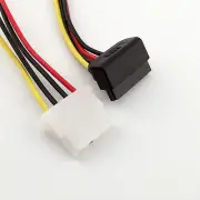 10x IDE Female 4Pin Molex to SATA Female 15Pin 90°Angled HDD Power Adapter Cable